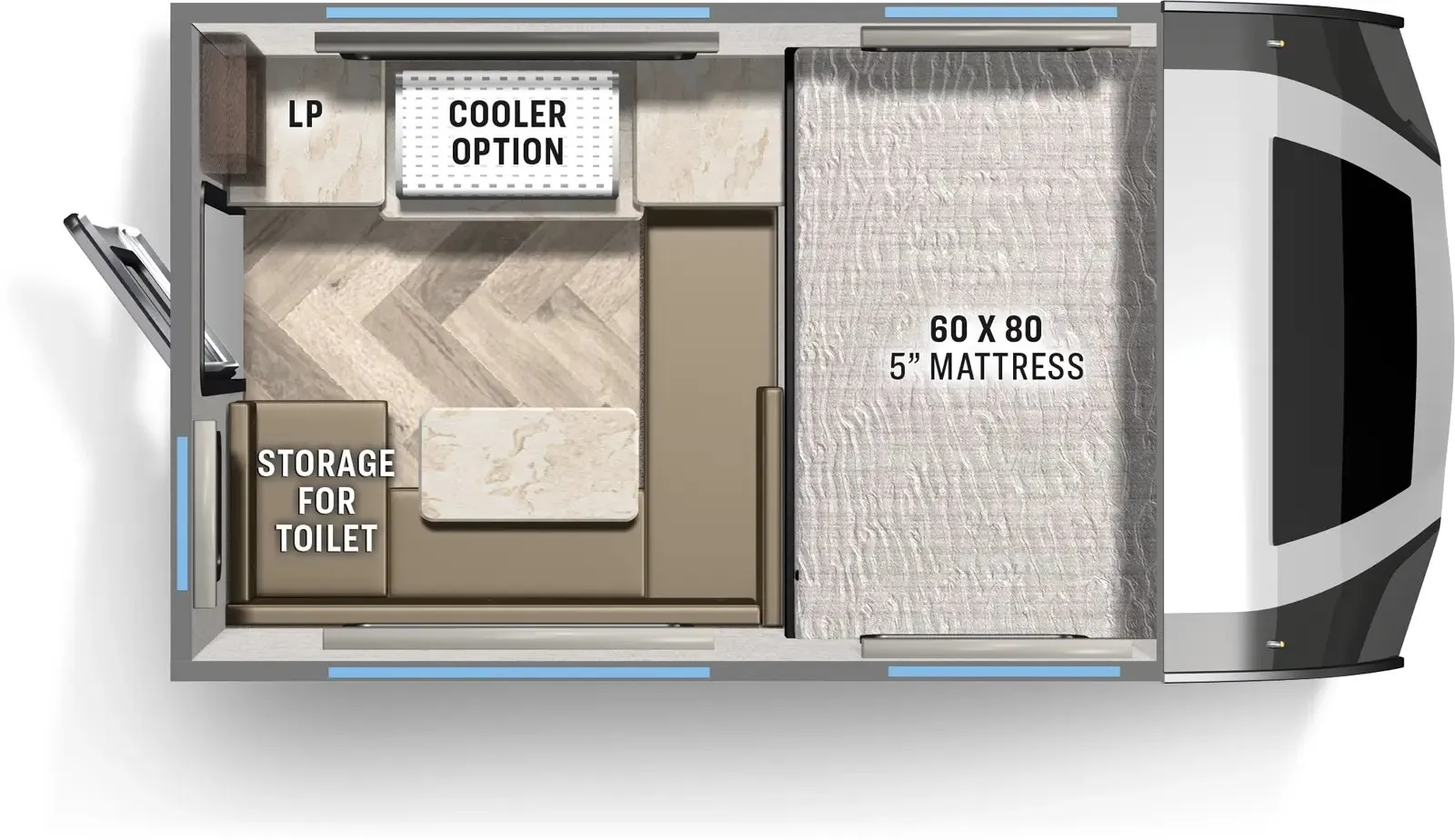 Palomino Backpack Truck Camper B-780H floor plan