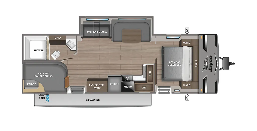 2023 Jayco Jay Flight 285BHS floor plan