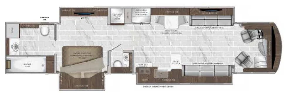 American Coach American Dream 45A floor plan