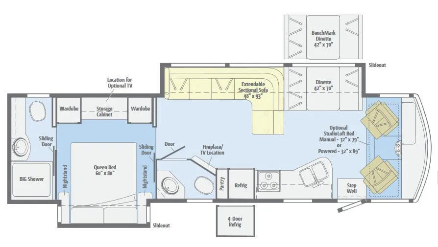 Winnebago Vista 35F floor plan