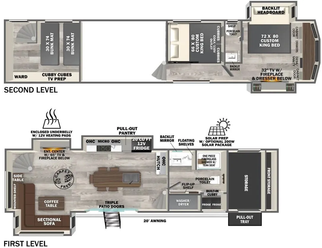 Forest River Wildwood Heritage Glen ROOST43 floor plan