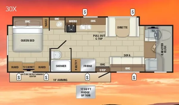 Entegra Coach Esteem 30X floor plan