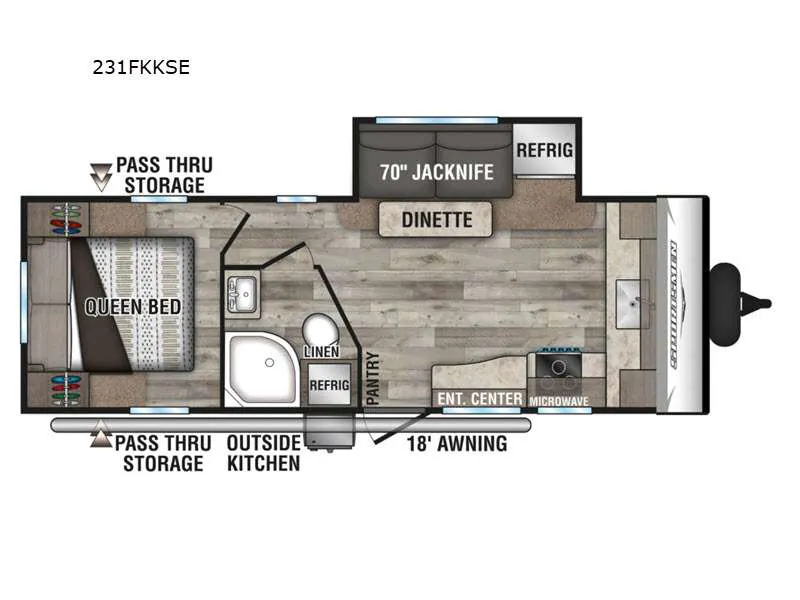 2021 K-Z Sportsmen SE 231FKKSE - Floor plan