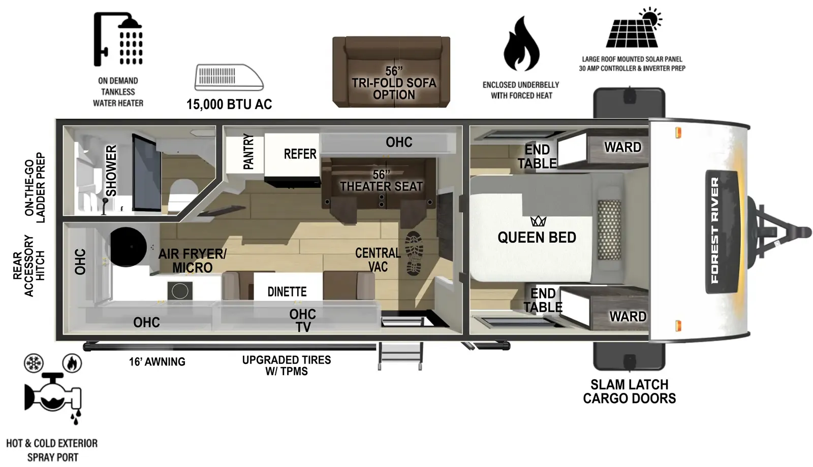 2026 Forest River R-Pod 205 - Floor plan