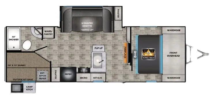 CrossRoads Sunset Trail Super Lite 242BH floor plan