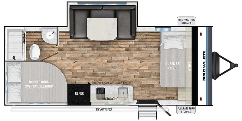 Heartland Prowler Lynx 19BHX floor plan