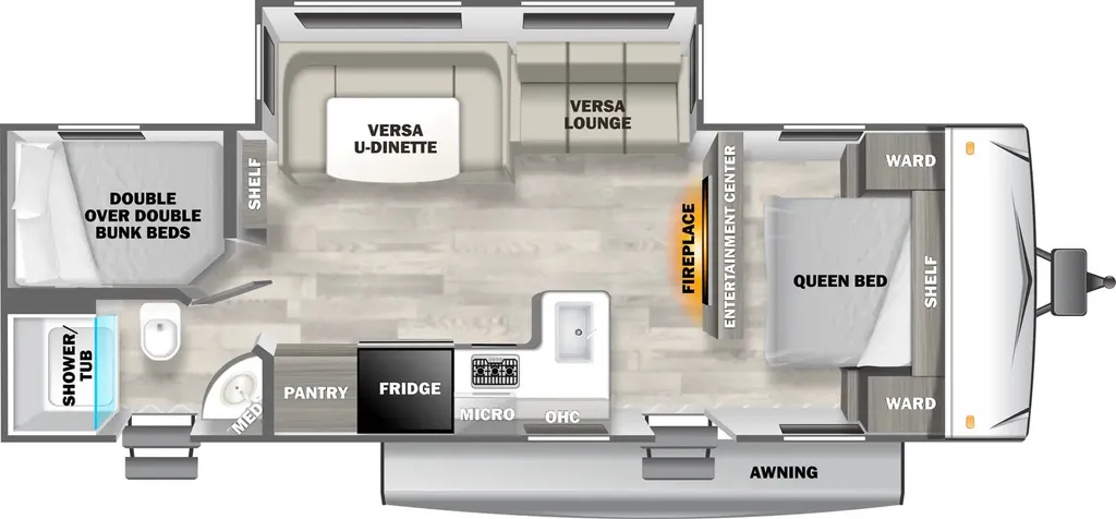 2025 Forest River EVO Lite 2700BHX floor plan