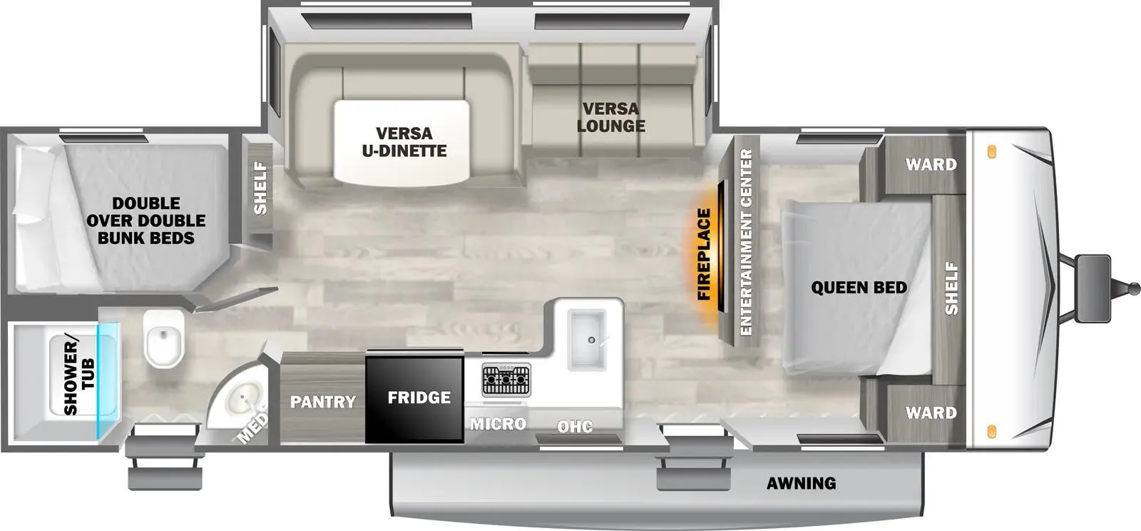2025 Forest River EVO Lite 2700BHX - Floor plan
