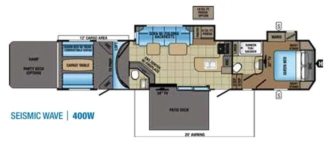 Jayco Seismic Wave 400W floor plan
