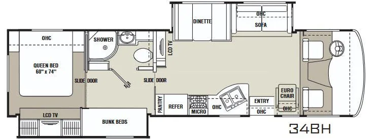 Coachmen Mirada 34BH floor plan