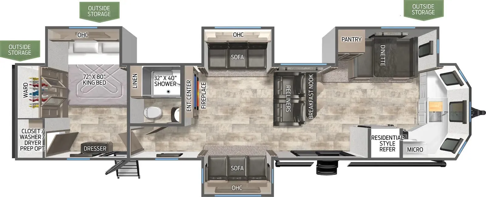 Palomino Puma 39FKL floor plan