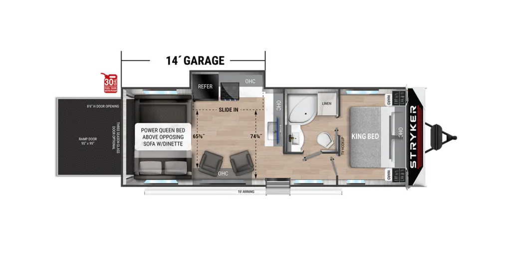Cruiser RV Stryker ST-2614 floor plan