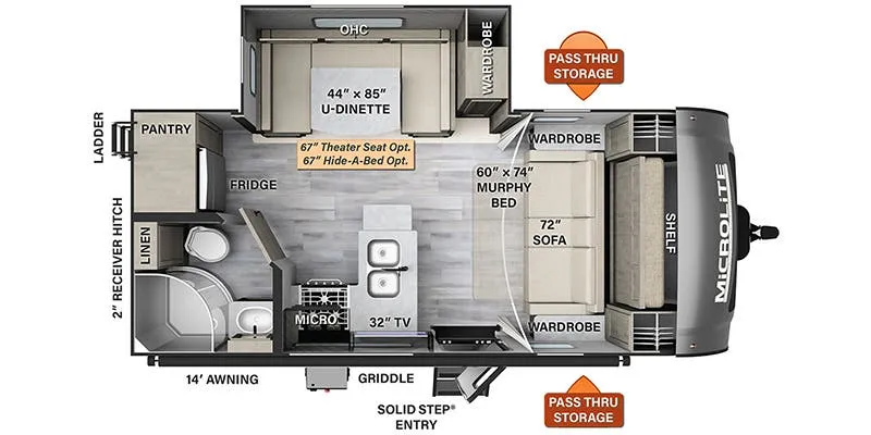 Forest River Flagstaff Micro Lite 21DS floor plan