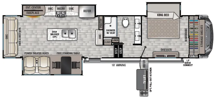 Forest River Cedar Creek 345IK floor plan
