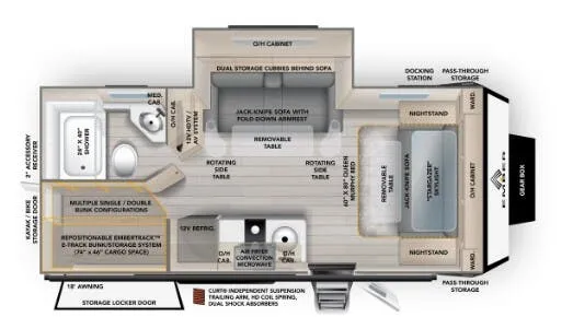 2023 Ember RV Overland Series 221MSL - Floor plan