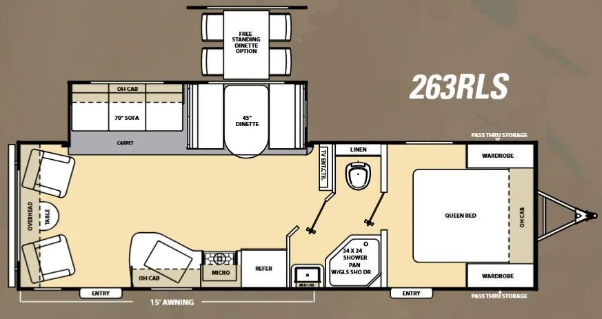 Coachmen Catalina 263RLS floor plan
