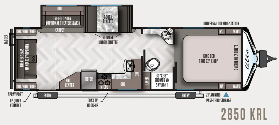 East to West Alta 2850KRL floor plan