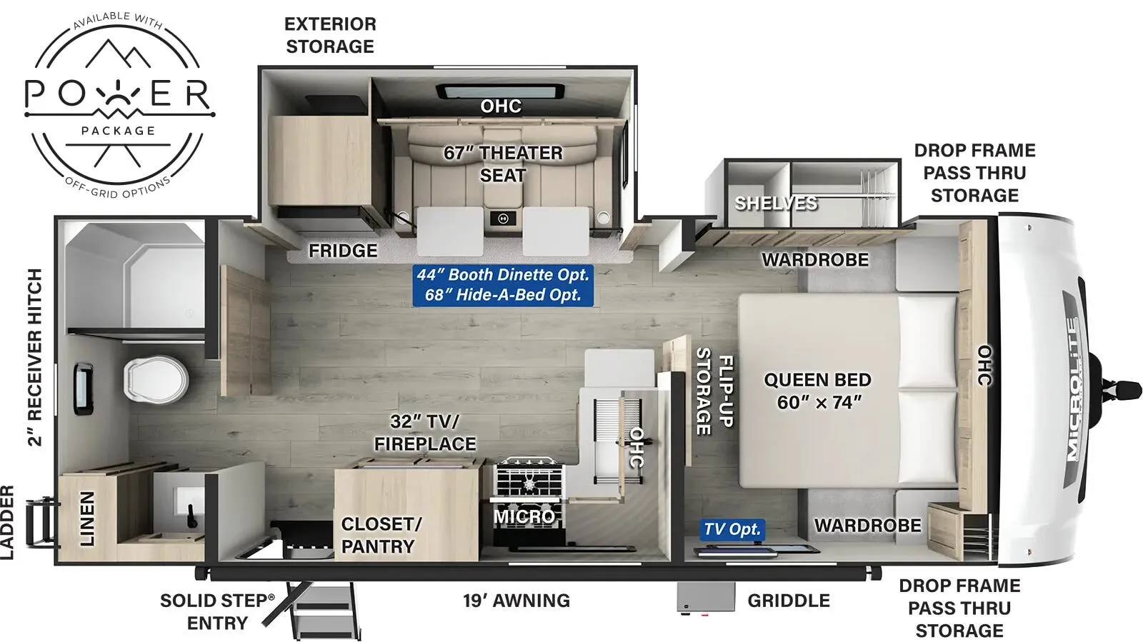 Forest River Flagstaff Micro Lite 25FBLS floor plan