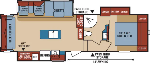 K-Z Durango 1500 D281RLT floor plan