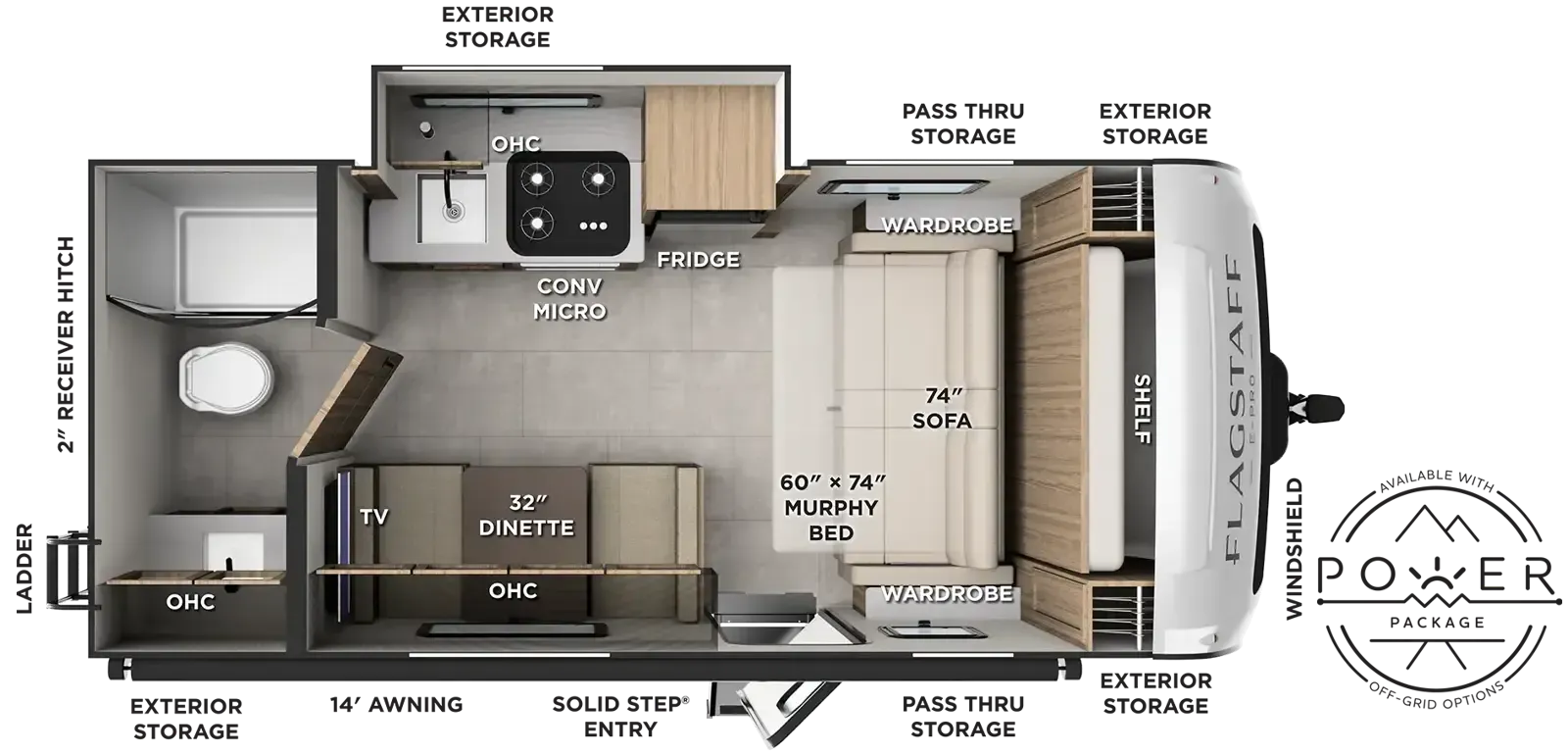 Forest River Flagstaff E-Pro E191SFD floor plan
