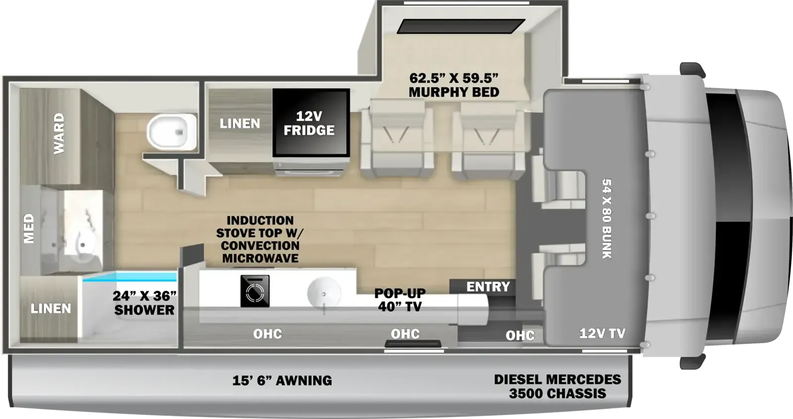 Forest River Forester MBS 2401M floor plan
