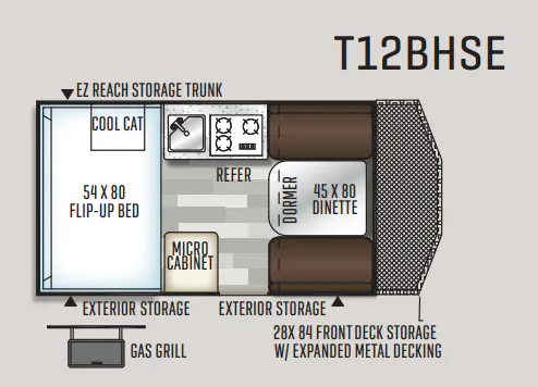 Forest River Flagstaff SE T12BHSE floor plan