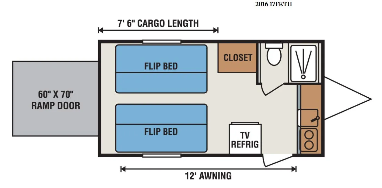 K-Z Sportsmen Classic 17FKTH floor plan