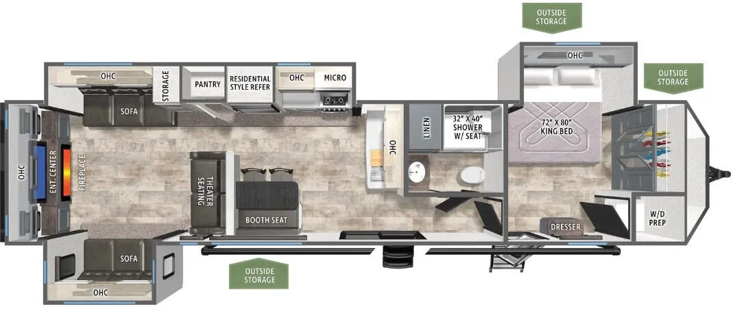 Forest River Puma Vista 38DEN floor plan