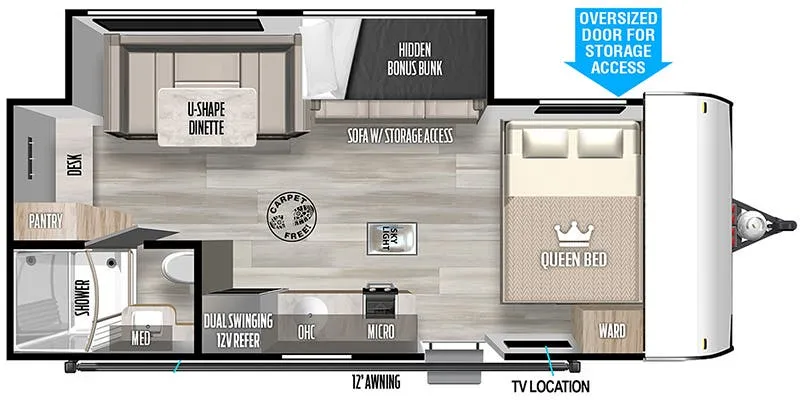 Forest River Wildwood FSX 170SS floor plan