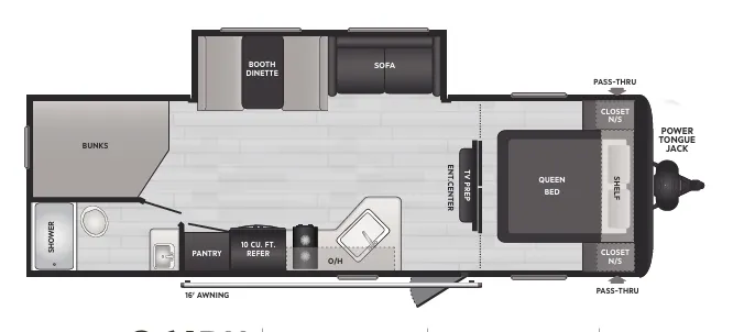 Keystone Hideout Sport 261BH floor plan
