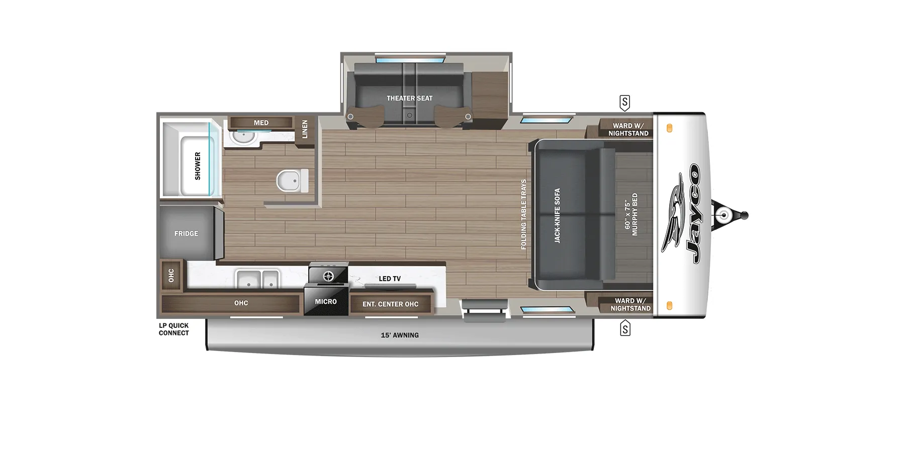 Jayco Jay Feather 19MRK floor plan