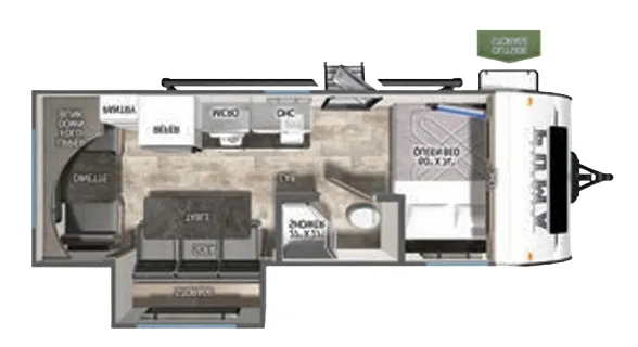 Palomino Puma Ultra Lite 18RDX floor plan
