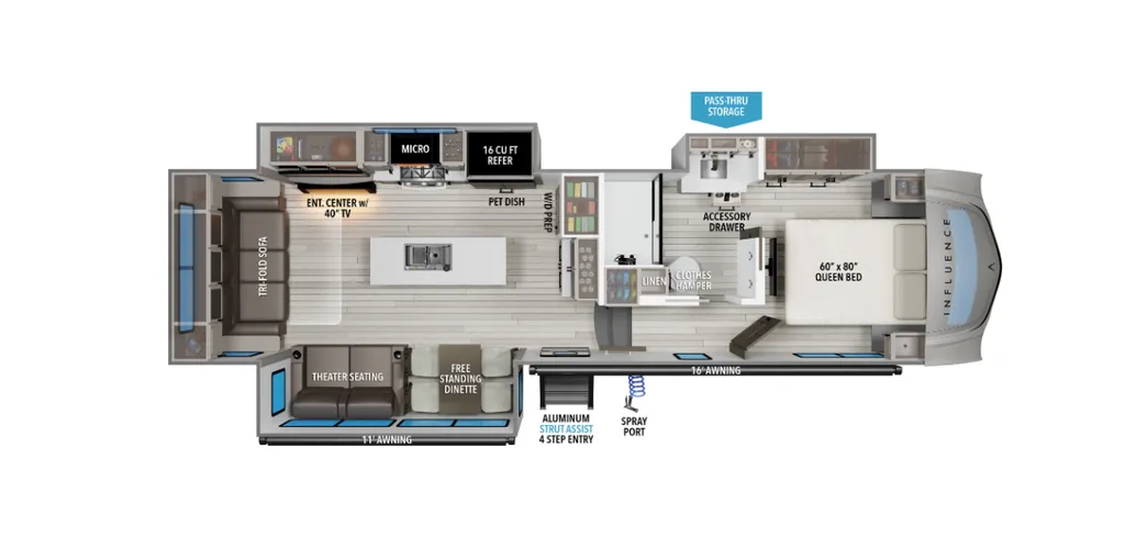 2026 Grand Design Influence 2903RL floor plan