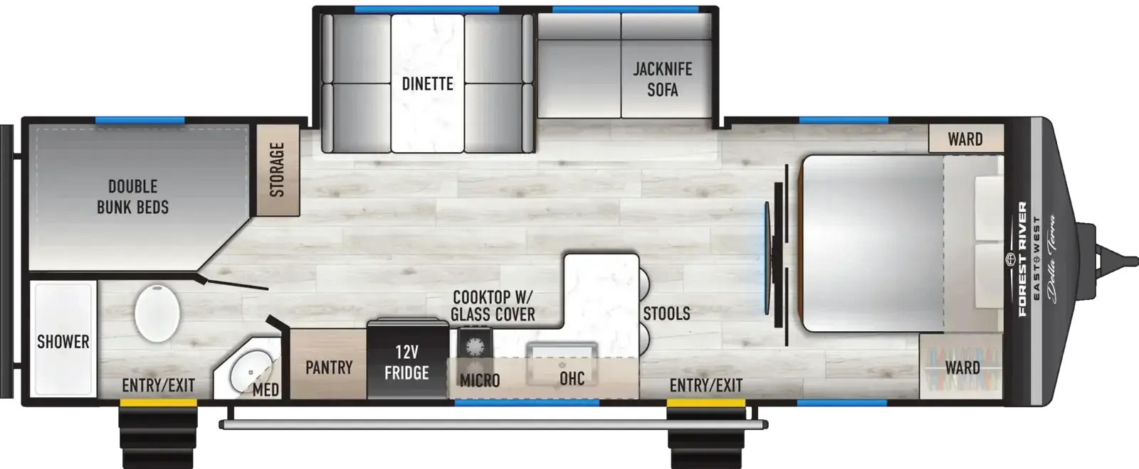 East to West Della Terra 280BH floor plan