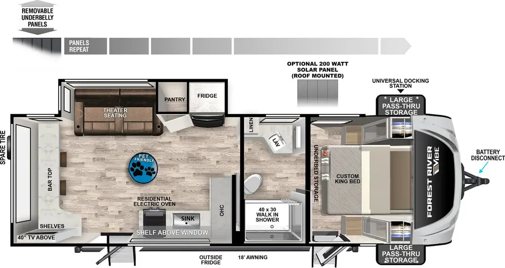 2026 Forest River Vibe 2400RB floor plan