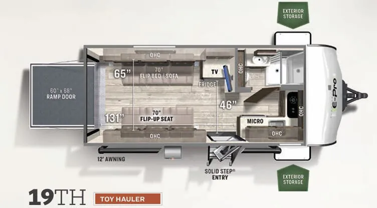 Forest River Flagstaff E-Pro 19TH floor plan