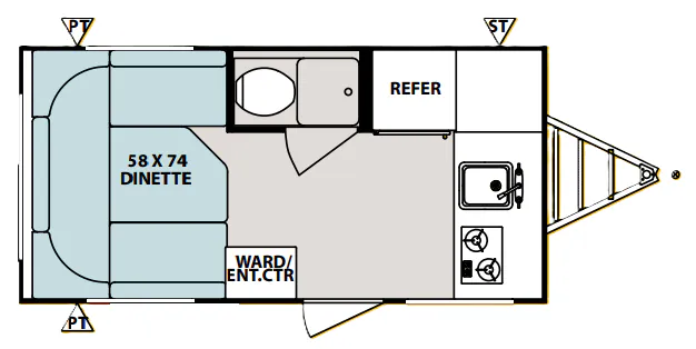 2009 Forest River R-Pod RP-151 floor plan