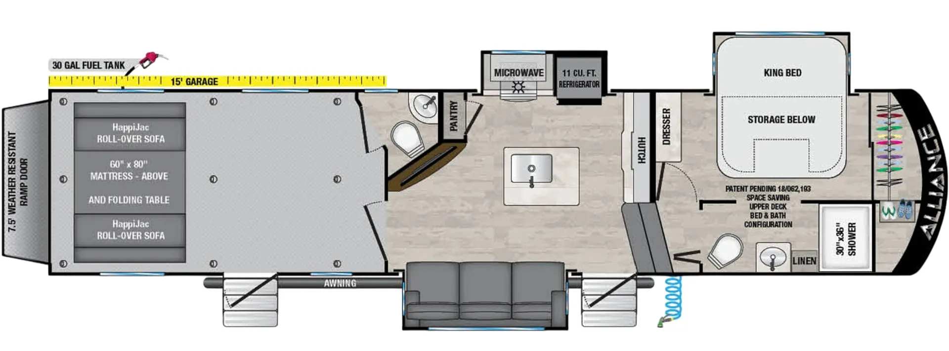 Alliance RV Valor All-Access 36A15 floor plan