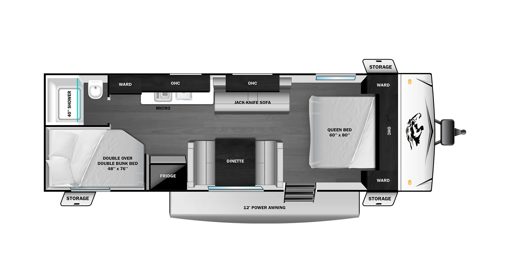 2026 Open Range Open Range Colt 25BH - Floor plan