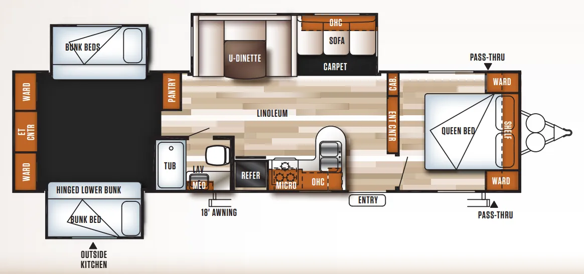 Forest River Salem 31KQBTS floor plan