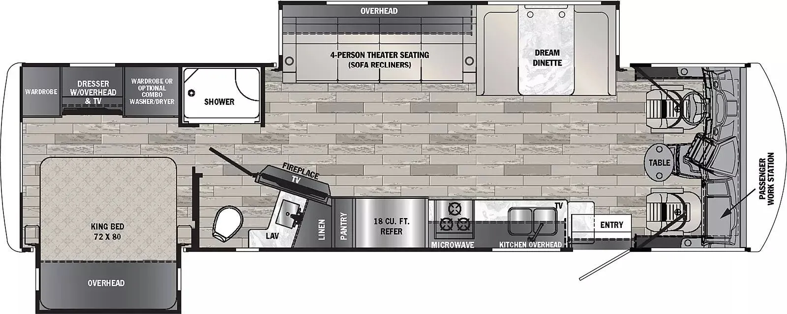 Forest River Georgetown 5 Series GT5 5 SERIES GT5 31L5 floor plan