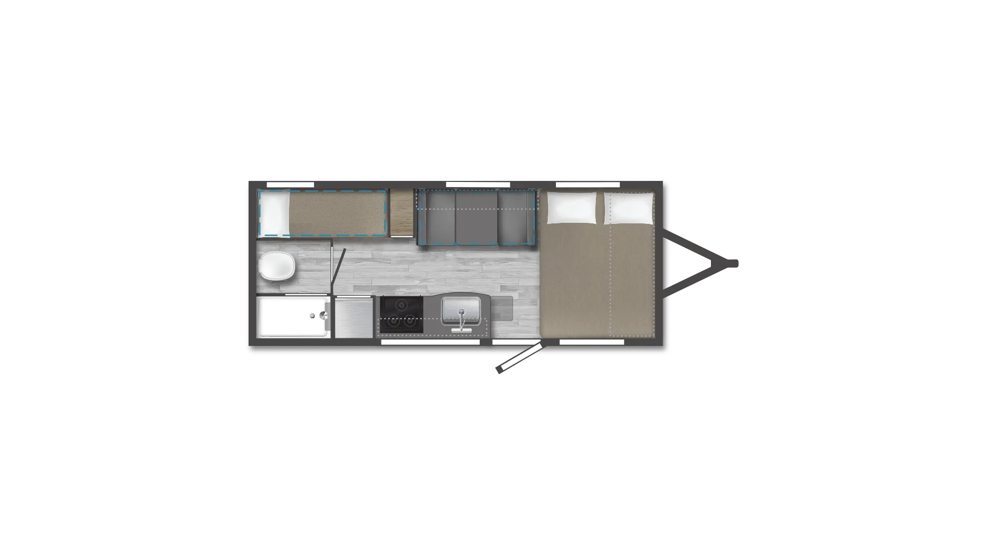 2024 Winnebago Micro Minnie 1800BH - Floor plan