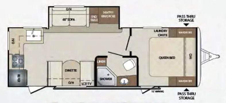 2018 Keystone Bullet 248RKSWE - Floor plan