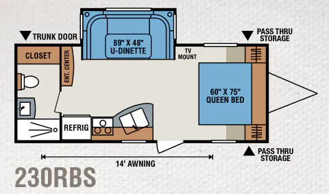 K-Z Spree 230RBS floor plan