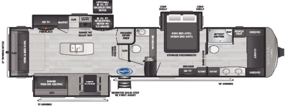 Keystone Montana 3931FB floor plan