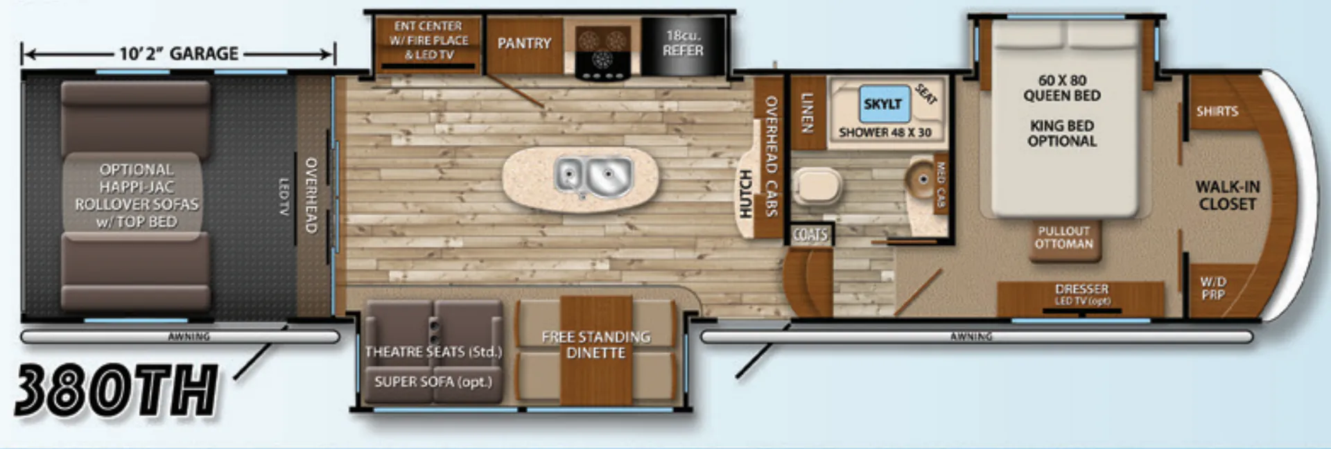 Grand Design Momentum 380TH floor plan