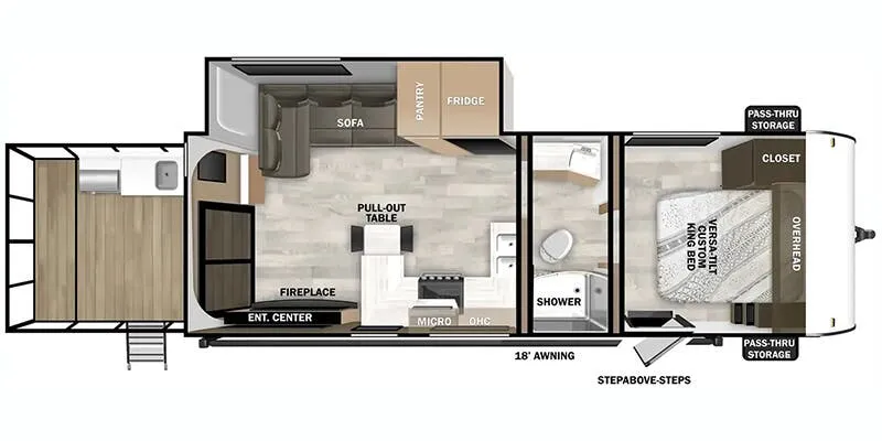 2025 Forest River RV Wildwood X-Lite 22VERANDA - Floor plan