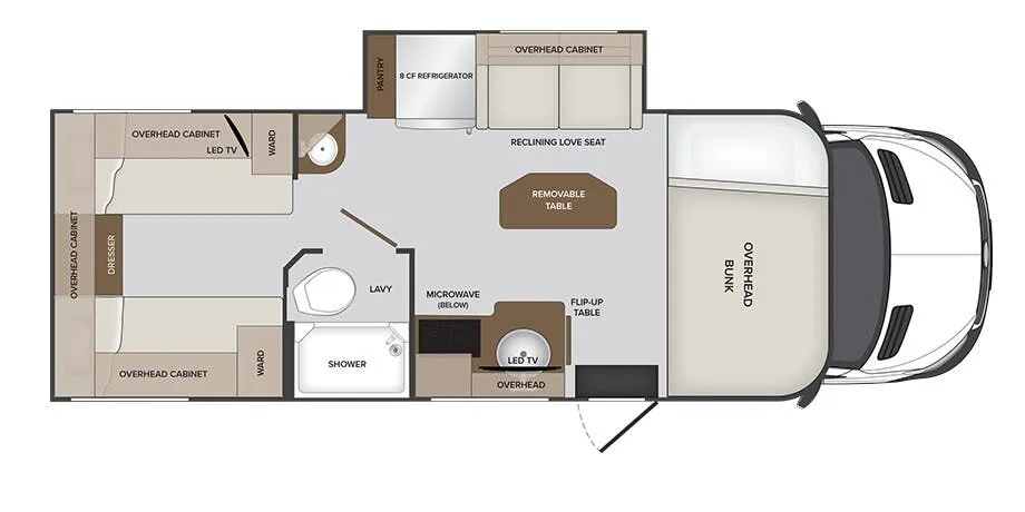 Holiday Rambler Element 25T floor plan