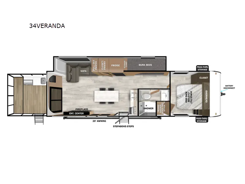 2025 Forest River Wildwood 34VERANDA - Photo 3