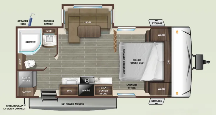 2023 Starcraft Super Lite 212FB - Floor plan